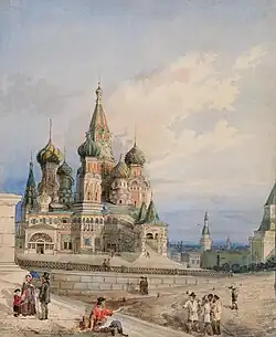 Вид на Покровский собор (1854)