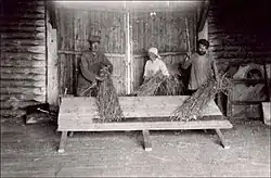 Обмолот зерна