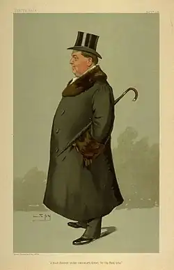 «Самый сдержанный заместитель секретаря, нарисованный впервые». Карикатура Лесли Уорда из журнала Vanity Fair, февраль 1905 года.