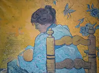 Мадлен Файе кормит дочь