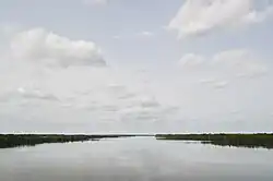 Вид с моста на низовье реки Кашёу около Понта-Сан-Висенти