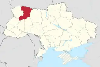 Ровненская область на карте