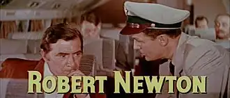 С Робертом Стэком (справа) в фильме «Великий и могучий»[англ.] (1954)