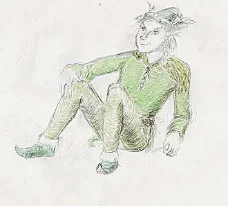 Пак, каким он описан в «Сказках старой Англии» Киплинга (рис. Александра Гагинского)