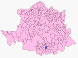 Расположение муниципалитета Робледильо-де-Трухильо на карте провинции