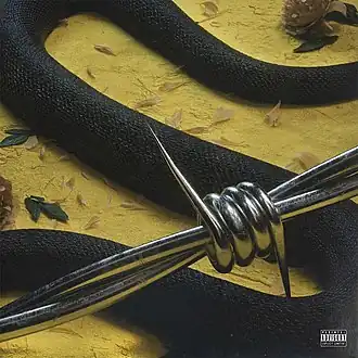 Обложка сингла Post Malone при участии 21 Savage «Rockstar» (2017)