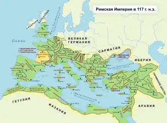 Аквитания в составе Римской империи ок. 117 г.