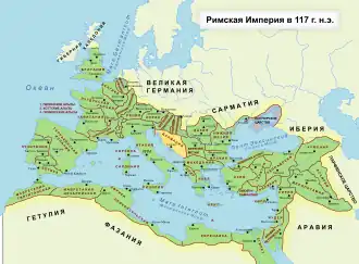 Далмация в составе Римской империи в 117 г.
