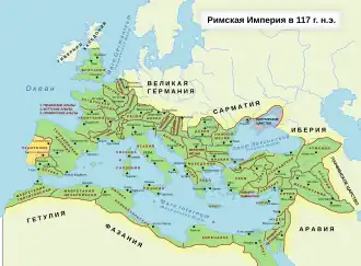 Римская провинция Лузитания около 117 года