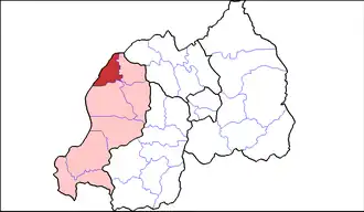 Район на карте Руанды
