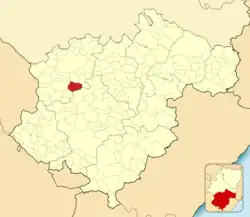 Расположение муниципалитета на карте провинции