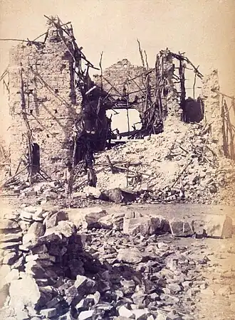 Руины церкви Иисуса в Канудусе в 1897 г.