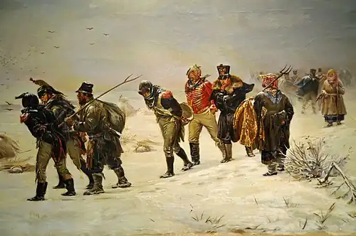 Пленные французы в 1812 году. 1874