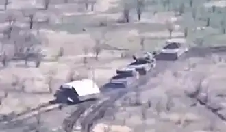 Российский «танк-черепаха» в Красногоровке