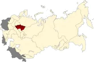 Горьковский край на карте РСФСР (20.07.1930)