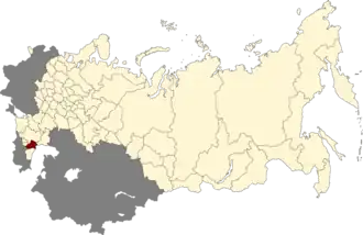 Грозненская область на карте РСФСР (16.07.1956)