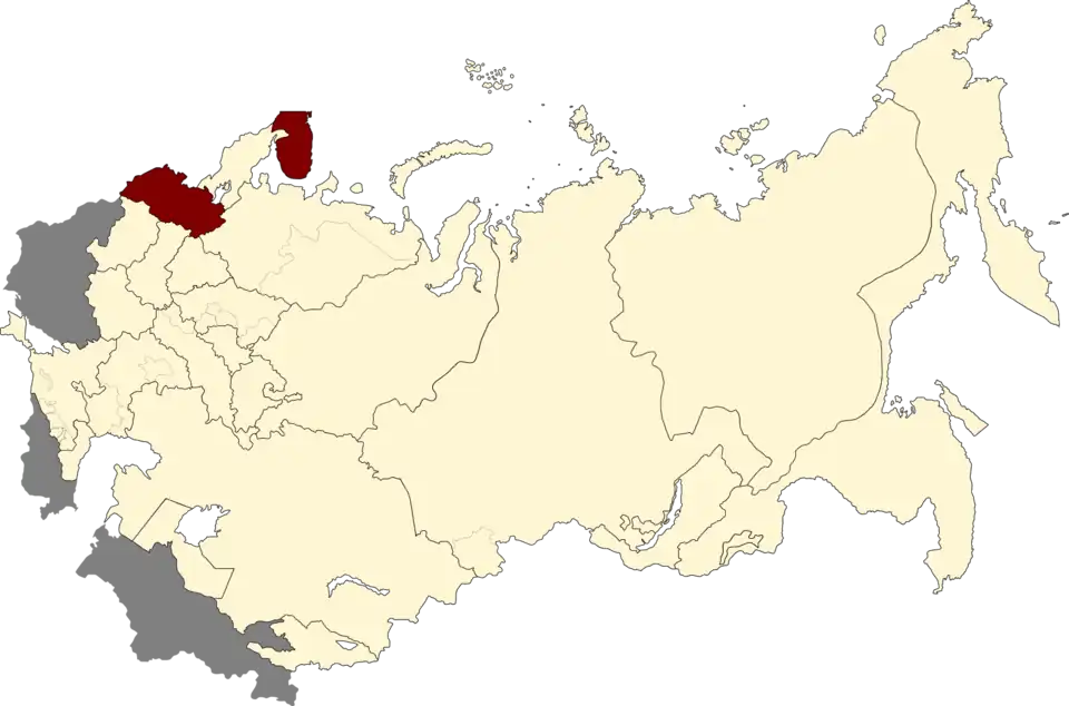 Ленинградская область на карте РСФСР на 20.07.1930