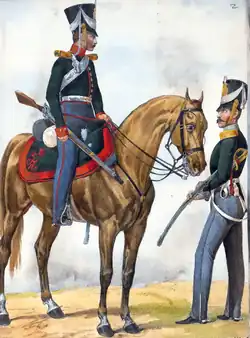 Драгуны Московского и Каргопольского драгунских полков, 1827 г.