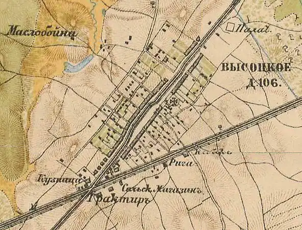 План села Высоцкое. 1885 год