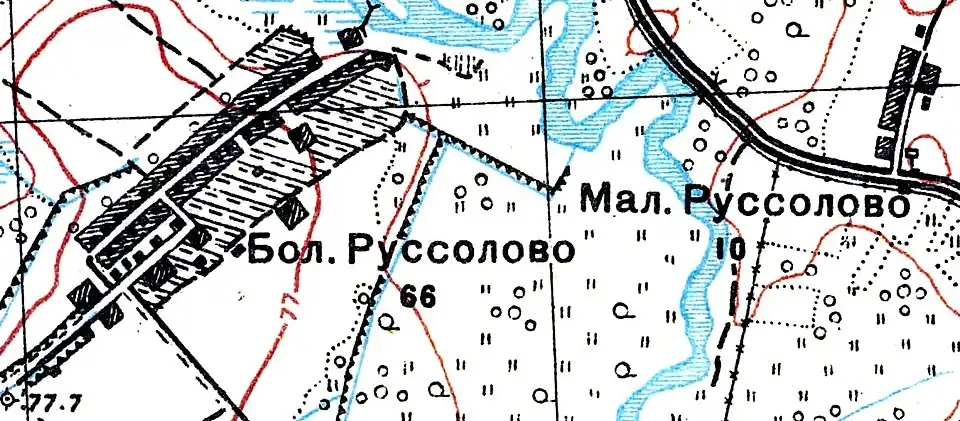 План деревни Руссолово. 1931 год