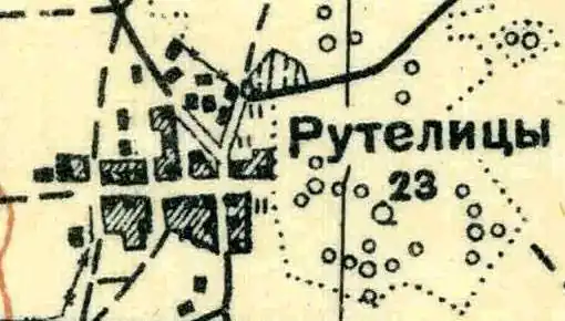 План деревни Рутелицы. 1931 год