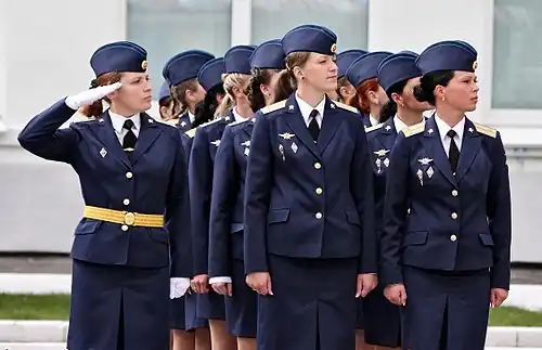 Выпуск первого набора военнослужащих-женщин. 2013 год