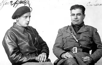 Анагностис Делияннис (справа) в Испании. Слева Димитрис Сакарелос