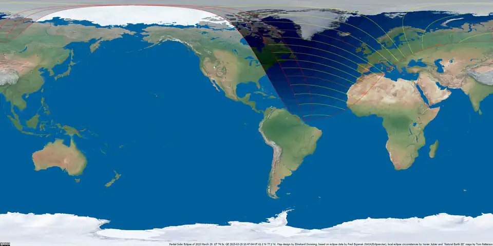 Карта затмения