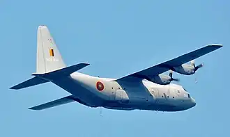 Транспортный самолёт Lockheed C-130 Hercules 2-й тяжелой транспортной эскадрильи.