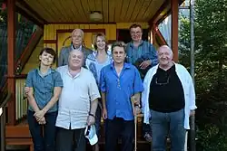 13.09.2015 г. Александр Калягин, Роберт Стуруа вместе с несколькими артистами в Театре авторской песни Евгения Кравкля