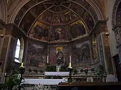 Апсида церкви. Росписи «История Девы Марии»