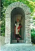 Статуя святого Гульвена на месте его обители в Сан-Дидье (Иль и Вилен)