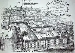 Коллеж Сент-Барб. Париж. Гравюра 1891 г.