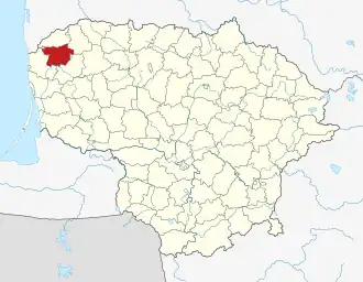 Салантайский район на карте