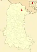 Расположение муниципалитета на карте провинции