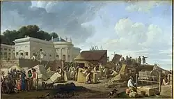 Неизвестный художник. Строительство дворца Сальм. Музей Карнавале, Париж.