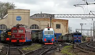 Станция Сальск, вид на локомотивное депо