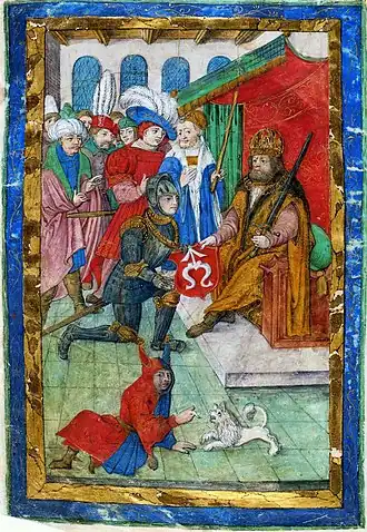 Liber geneseos illustris familiae Schidloviciae 1532 год, возможно автопортрет, изображён как Шут