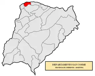 Департамент  Сан-Косме на карте