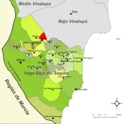 Расположение муниципалитета Сан-Исидро на карте провинции