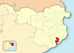 Расположение муниципалитета на карте провинции