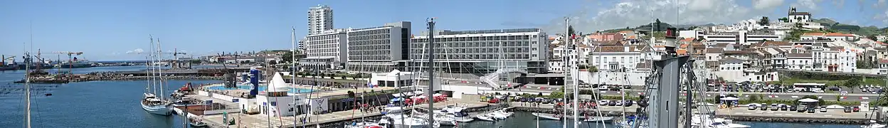 Панорама города со стороны порта