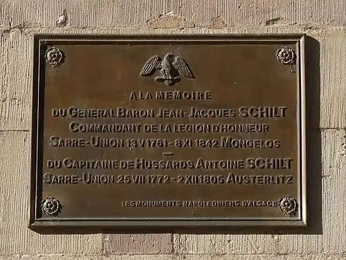 Мемориальная доска в память Жан-Жака и Антуана Шильт