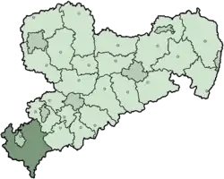 Фогтланд на карте