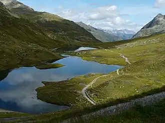 Вид на озеро Шайдзен летом 2014 года.