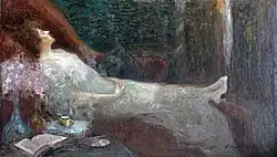 «Портрет актрисы Парижского театра «Гранд опера» Рене», (1897-1900), холст, масло — Чувашский государственный художественный музей.