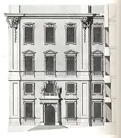 Восточное крыло и вход в замок в 1900 году.