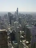 Willis Tower со смотровой площадки Центра Джона Хэнкока