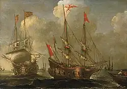 Испанские корабли на якоре. Между 1633 и 1656. Холст, масло. Национальный морской музей, Гринвич, Лондон