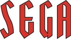Слово «Sega» в красном цвете